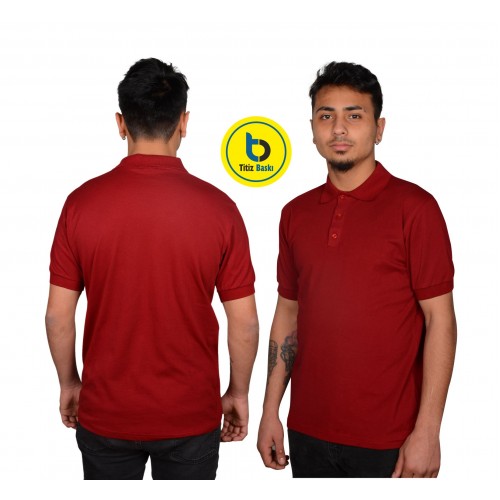 Burgundy Polo Neck Lacoste T-shirt Burgundy Polo Neck Lacoste T-shirt