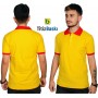 Sarı Polo Yaka Tişört - Kırmızı Yakalı Sarı Polo Yaka Tişört - Kırmızı Yakalı