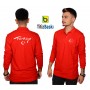 Ayyıldız Baskılı Uzun Kollu Kırmızı Lacoste Tişört Ayyıldız Baskılı Uzun Kollu Kırmızı Lacoste Tişört