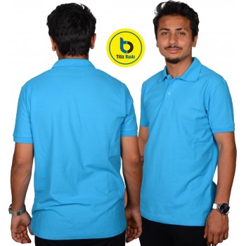 Turquoise Polo Neck Lacoste T-shirt