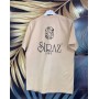Bej Bisiklet Yaka T-shirt 