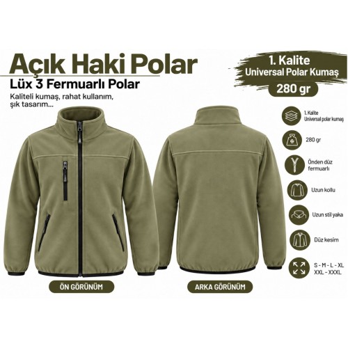 Haki Yeşil Polar Mont Haki Yeşil Polar Mont