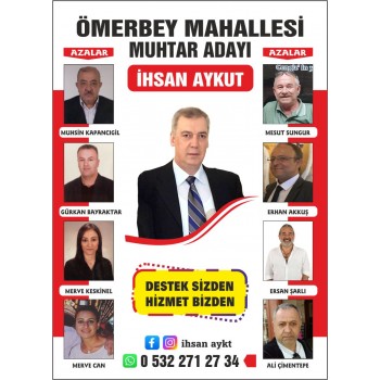Muhtar Adayı Posteri A3