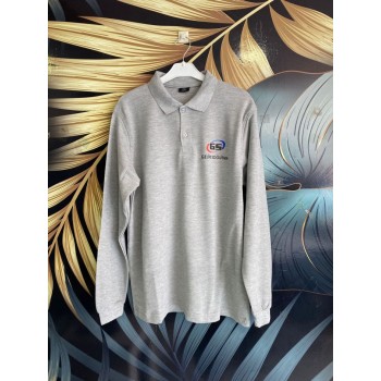 Gri Uzun Kollu Lacoste Tshirt