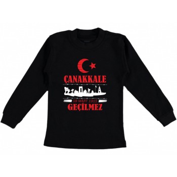 Uzun Kollu Çanakkale Geçilmez Tişörtü 