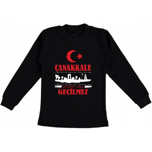 Uzun Kollu Çanakkale Geçilmez Tişörtü Uzun Kollu Çanakkale Geçilmez Tişörtü