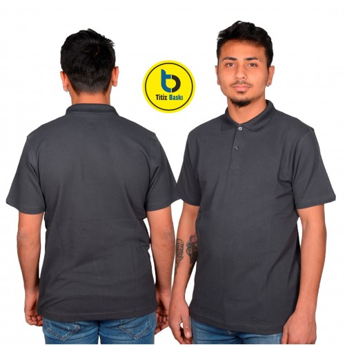 Füme Koyu Gri Lakoste Tshirt Füme Koyu Gri Lakoste Tshirt