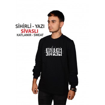 SİVASLI Uzun Kollu Sweat Sihirli yazı