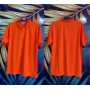 Turuncu Polo Yaka Dri-Fit Shirt Damla Desenli Turuncu Polo Yaka Dri-Fit Shirt Damla Desenli