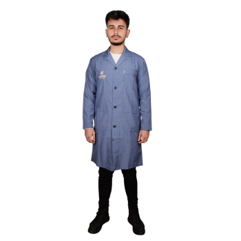 Erkek Uzun Çeket Gri İş Önlüğü