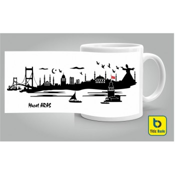 İstanbul Silüeti Kupa Bardak