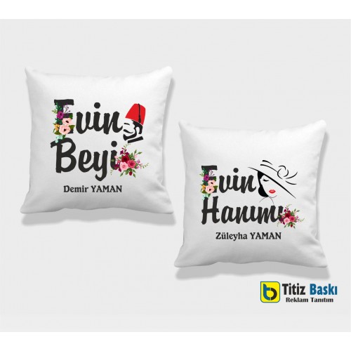 Evin Beyi ve Hanımı Yastık Evin Beyi ve Hanımı Yastık