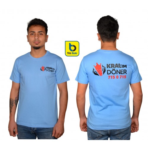 Mavi Bisiklet Yaka T-shirt Mavi Bisiklet Yaka T-shirt
