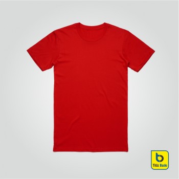 Kırmızı Bisiklet Yaka T-shirt 
