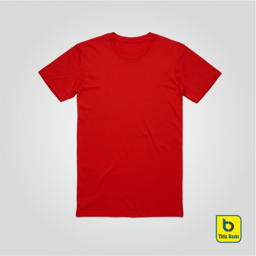 Kırmızı Bisiklet Yaka T-shirt 