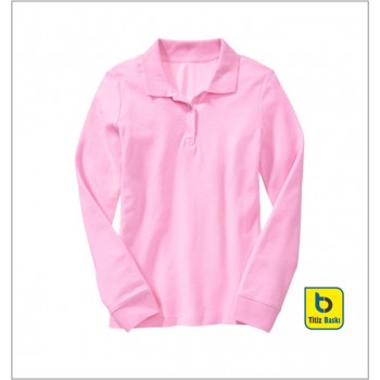 Pembe Uzun Kollu Lacoste Tshirt