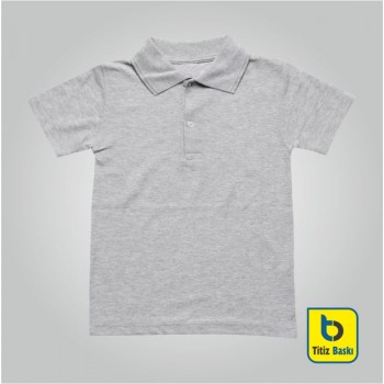 Gri Lacoste Çocuk Tişörtu