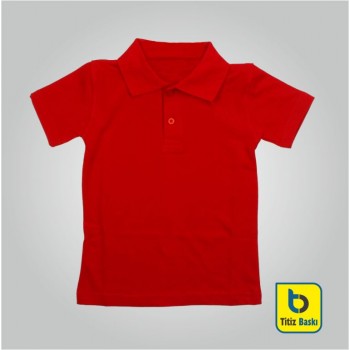 Kırmızı Lacoste Çocuk Tişörtu