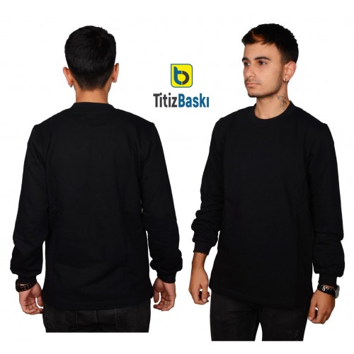 Uzun Kollu Siyah Sweat Uzun Kollu Siyah Sweat