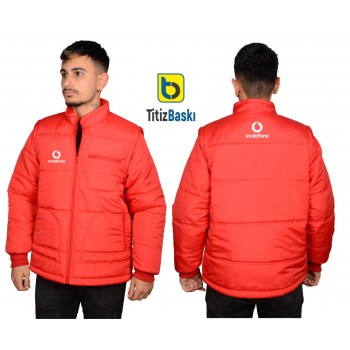 Kırmızı Şişme Mont