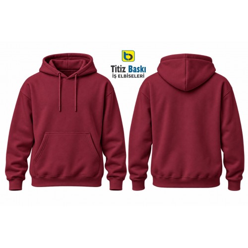 Bordo Kapüşonlu Sweatshirt hoodie Bordo Kapüşonlu Sweatshirt hoodie