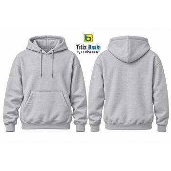 Gri Sweat Kapşonlu 