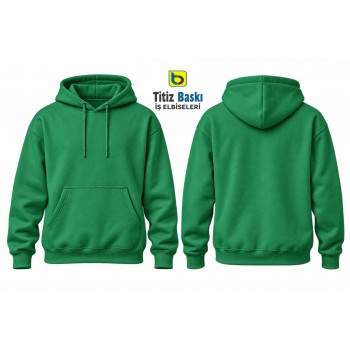 Yeşil Kapşonlu Sweat Kanguru 