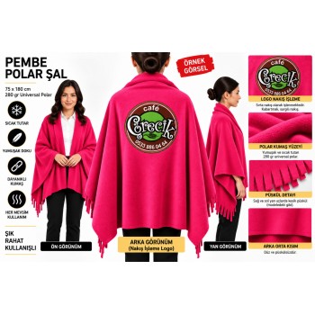Pembe Polar Şal