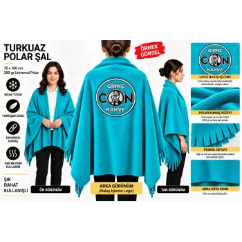 Turkuaz Polar Şal