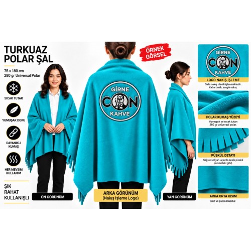 Turkuaz Polar Şal Turkuaz Polar Şal