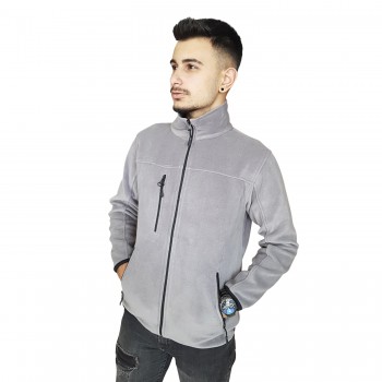 Gri Polar Mont Üç Fermuarlı 