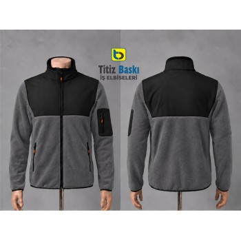 Füme Polar Softshell Parçalı Hırka