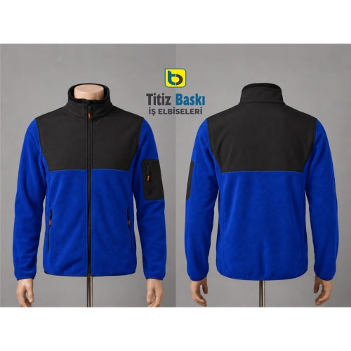 Mavi Polar Softshell Parçalı Hırka Mavi Polar Softshell Parçalı Hırka