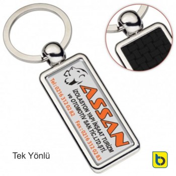 Dikdörtken Metal Anahtarlık