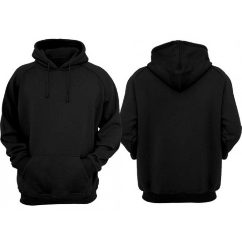 SİYAH Kapşonlu Sweat Kanguru Cepli