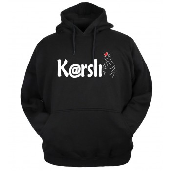 Karslı Kapşonlu Sweat 
