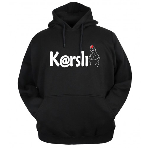 Karslı Kapşonlu Sweat Karslı Kapşonlu Sweat