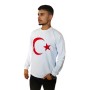 Türk Bayraklı Uzun Kollu Sweat Kırmızı ve Beyaz