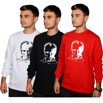 Atatürk Baskılı Uzun Kollu Sweat