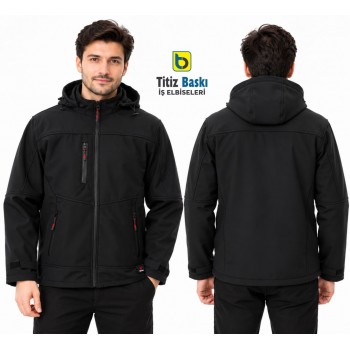 Siyah Softshell Mont  