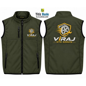 Haki yeşil Softshell Yelek