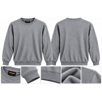 Gri Sweat Sıfır Yaka 