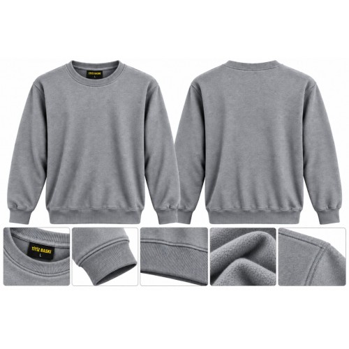 Gri Sweat Sıfır Yaka 