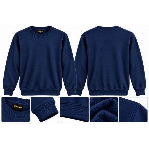 Lacivert Sweat Sıfır Yaka 