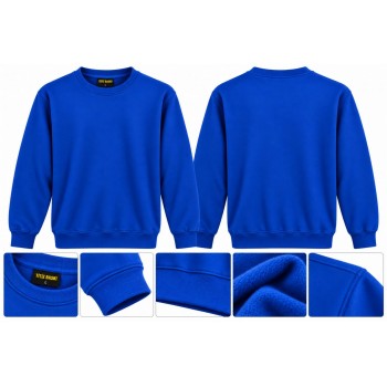Saks Mavi Sweat Sıfır Yaka 