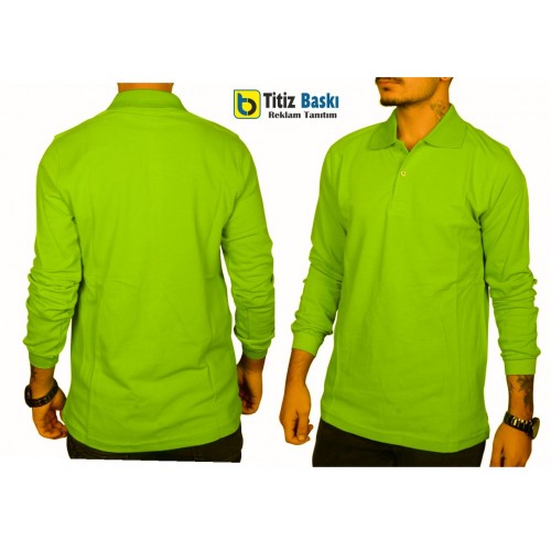 Fıstık Yeşil Uzun Kollu Lacoste Tshirt