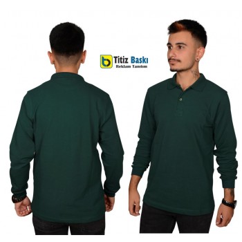 Koyu Yeşil Uzun Kollu Lacoste Tshirt