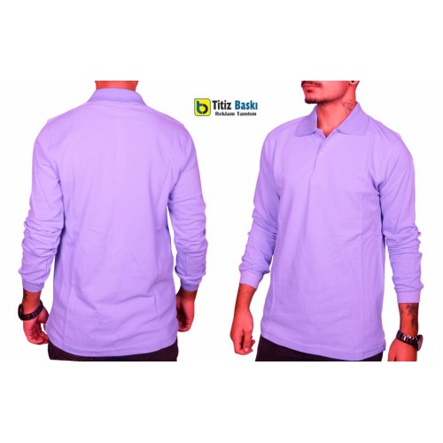 Lila Uzun Kollu Lacoste Tshirt Lila Uzun Kollu Lacoste Tshirt