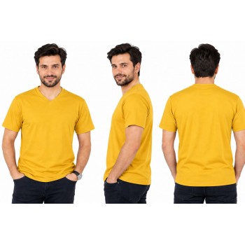 Sarı V Yaka Tişört